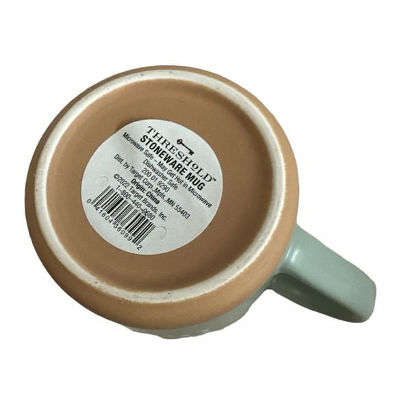 Threshold Stoneware ‘Do Not Disturb’ Mint & Tan Coffee Tea Mug Cup -16 oz- NEW - Picture 2 of 5